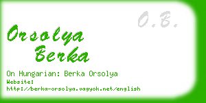 orsolya berka business card